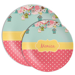 Easter Birdhouses Melamine Plate (Personalized)