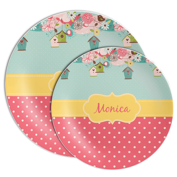 Easter Birdhouses Melamine Plates - PARENT/MAIN