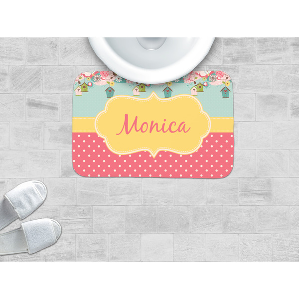 Easter Birdhouses Memory Foam Bath Mat - LIFESTYLE