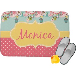Easter Birdhouses Memory Foam Bath Mat (Personalized)