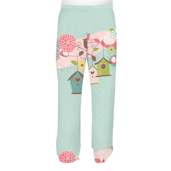 Easter Birdhouses Men's Pjs Back - on model