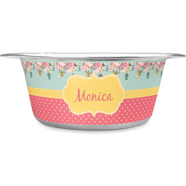 Custom Easter Birdhouses Stainless Steel Dog Bowl - Small (Personalized)