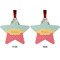 Easter Birdhouses Metal Star Ornament - Front and Back