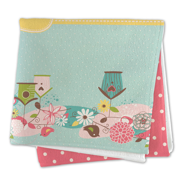 Easter Birdhouses Microfiber Dish Rag - FOLDED (square)