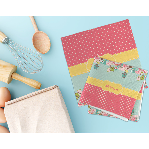 Easter Birdhouses Microfiber Dish Rag - LIFESTYLE