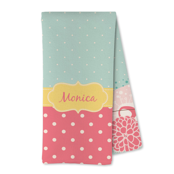 Custom Easter Birdhouses Kitchen Towel - Microfiber (Personalized)