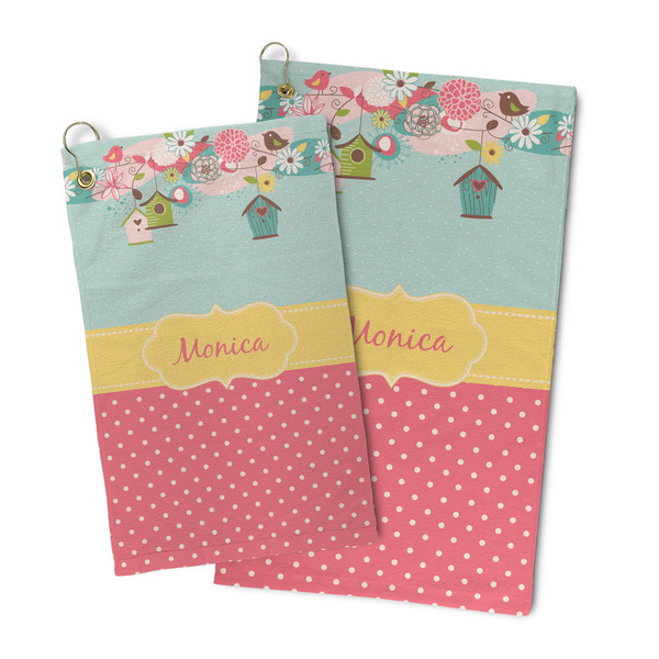 Easter Birdhouses Microfiber Golf Towel - PARENT/MAIN