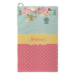 Easter Birdhouses Microfiber Golf Towel - Small (Personalized)