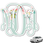 Easter Birdhouses Monogram Car Decal (Personalized)
