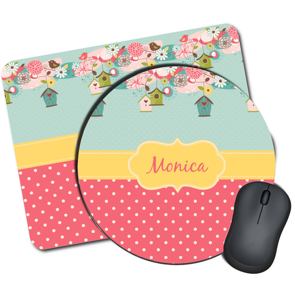 Custom Easter Birdhouses Mouse Pad (Personalized)