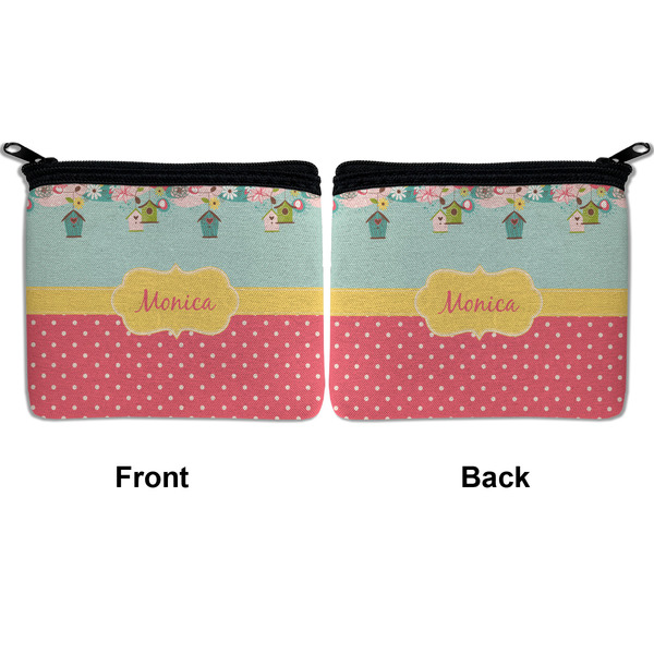 Easter Birdhouses Neoprene Coin Purse - Front & Back (APPROVAL)