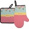 Easter Birdhouses Right Oven Mitt & Pot Holder Set w/ Name or Text