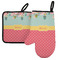 Easter Birdhouses Left Oven Mitt & Pot Holder Set w/ Name or Text