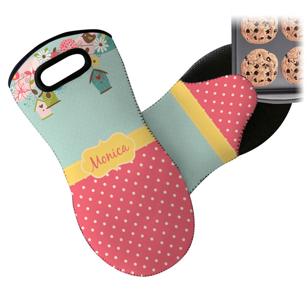 Easter Birdhouses Neoprene Oven Mitt