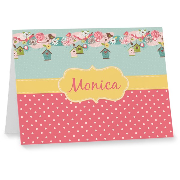 Custom Easter Birdhouses Note cards (Personalized)