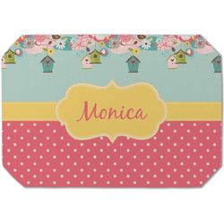 Easter Birdhouses Dining Table Mat - Octagon (Single-Sided) w/ Name or Text