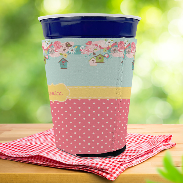 Easter Birdhouses Party Cup Sleeves - with bottom - Lifestyle