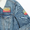 Easter Birdhouses Patches Lifestyle Jean Jacket Detail