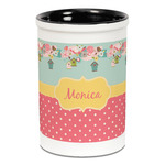 Easter Birdhouses Ceramic Pencil Holders - Black