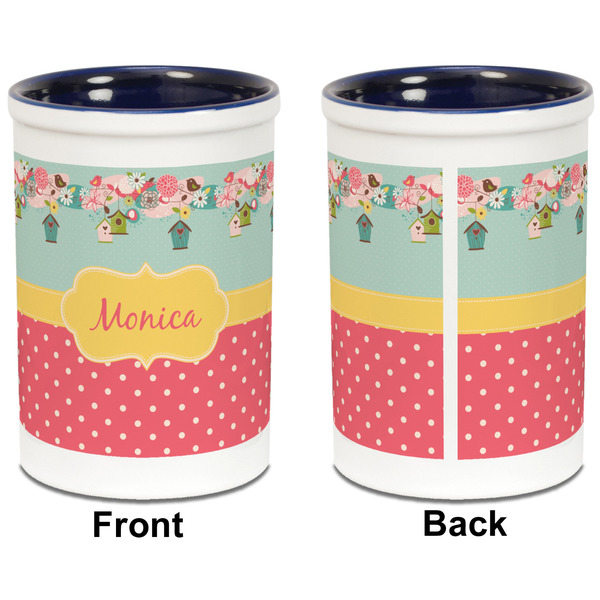 Easter Birdhouses Pencil Holder - Blue - approval