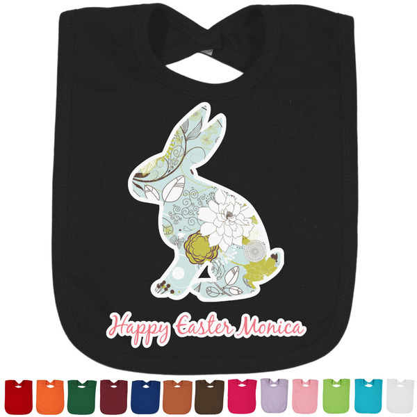 Custom Easter Birdhouses Cotton Baby Bib (Personalized)