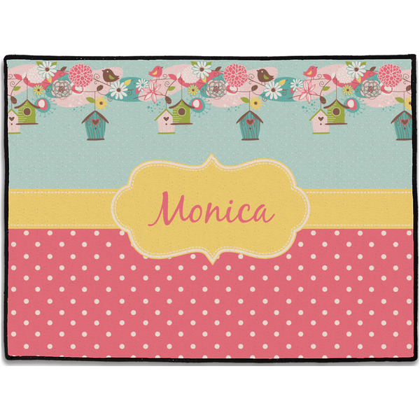 Custom Easter Birdhouses Door Mat (Personalized)