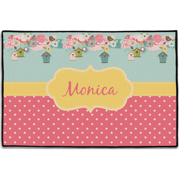Easter Birdhouses Personalized Door Mat - 36x24 (APPROVAL)