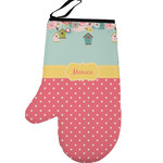 Easter Birdhouses Left Oven Mitt (Personalized)