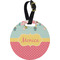 Easter Birdhouses Personalized Round Luggage Tag