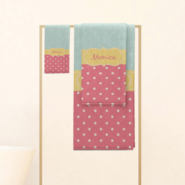 Easter Birdhouses Personalized Towel Set