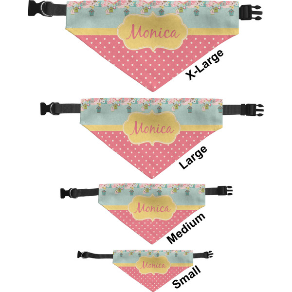 Easter Birdhouses Pet Bandana Sizes