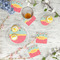 Easter Birdhouses Plastic Party Appetizer & Dessert Plates - In Context