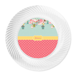 Easter Birdhouses Plastic Party Dinner Plates - 10" (Personalized)