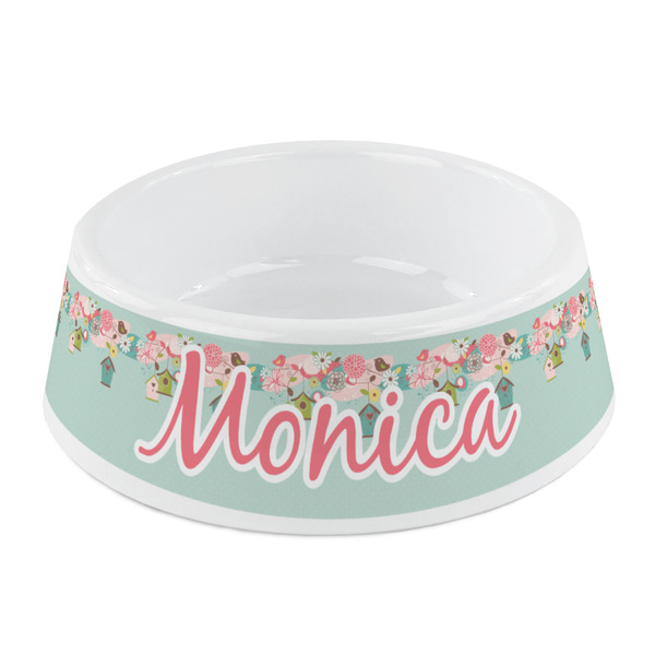 Custom Easter Birdhouses Plastic Dog Bowl - Small (Personalized)
