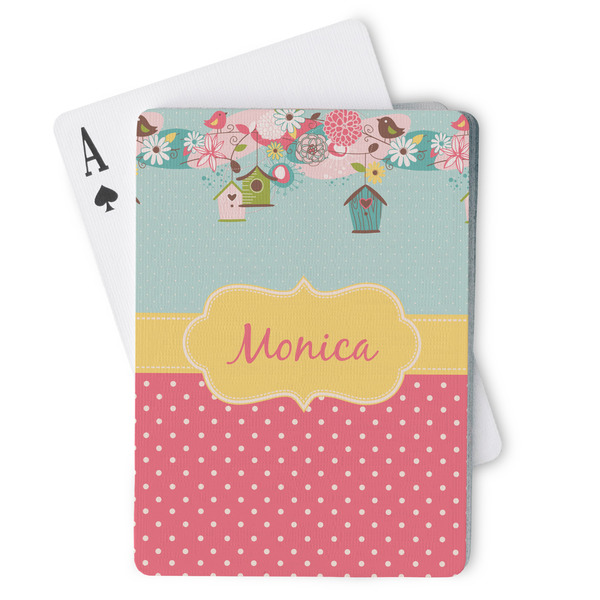 Custom Easter Birdhouses Playing Cards (Personalized)