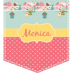 Easter Birdhouses Iron On Faux Pocket (Personalized)
