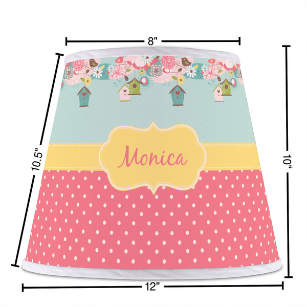 Easter Birdhouses Poly Film Empire Lampshade - Dimensions