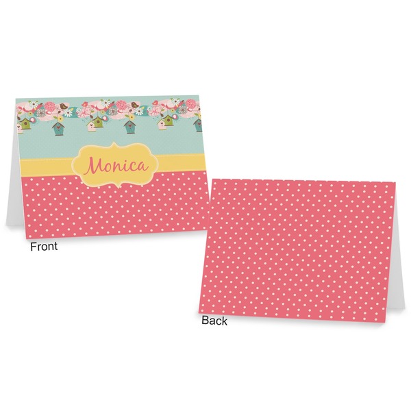 Easter Birdhouses Postcard - Front and Back