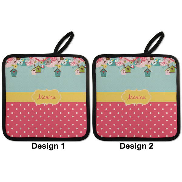 Easter Birdhouses Pot Holders - Set of 2 APPROVAL