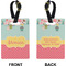 Easter Birdhouses Rectangle Luggage Tag (Front + Back)