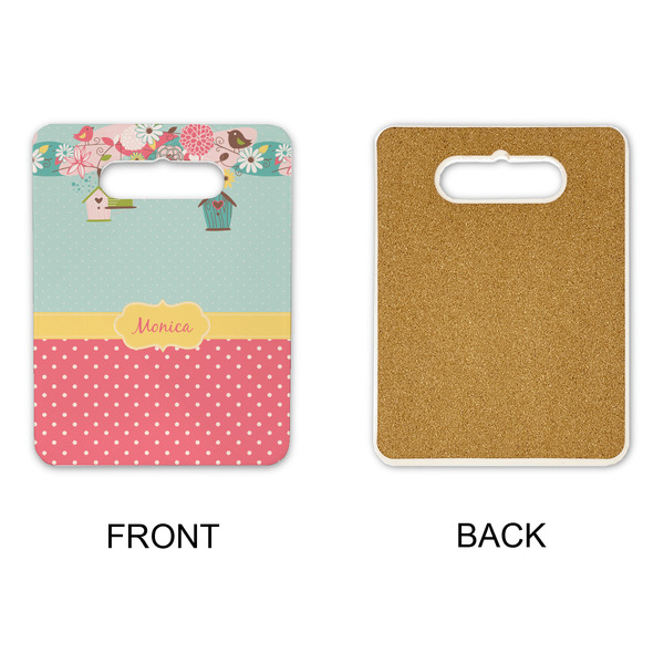 Easter Birdhouses Rectangle Trivet with Handle - APPROVAL