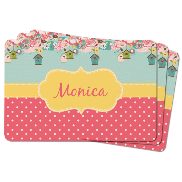 Easter Birdhouses Rectangular Fridge Magnet - THREE