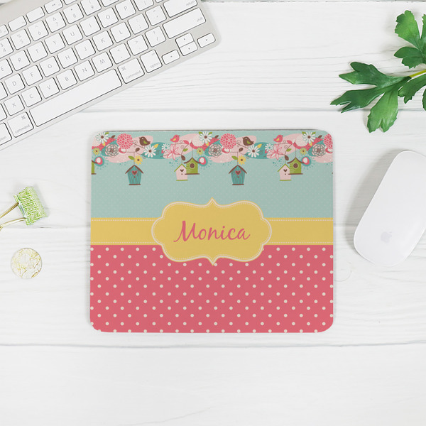 Easter Birdhouses Rectangular Mouse Pad - LIFESTYLE 2