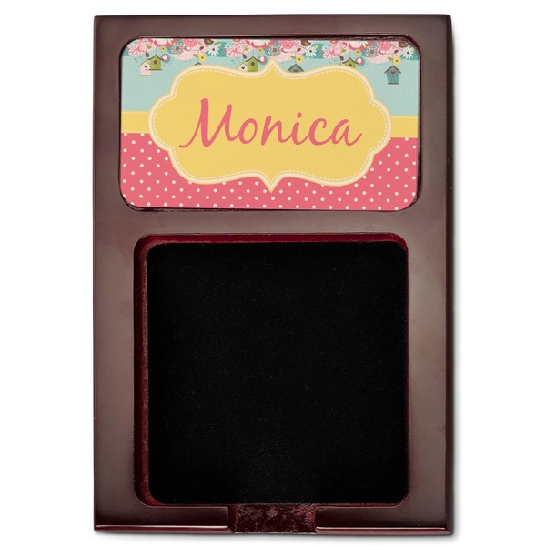 Easter Birdhouses Red Mahogany Sticky Note Holder - Flat