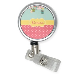 Easter Birdhouses Retractable Badge Reel (Personalized)