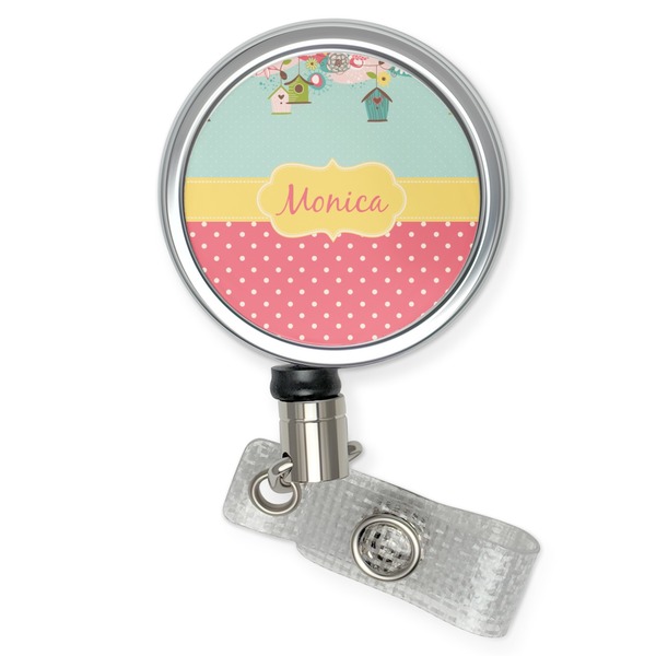 Custom Easter Birdhouses Retractable Badge Reel (Personalized)