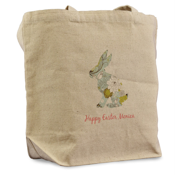 Custom Easter Birdhouses Reusable Cotton Grocery Bag (Personalized)