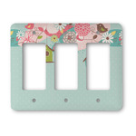 Easter Birdhouses Rocker Style Light Switch Cover - Three Switch