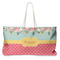 Easter Birdhouses Large Rope Tote Bag - Front View
