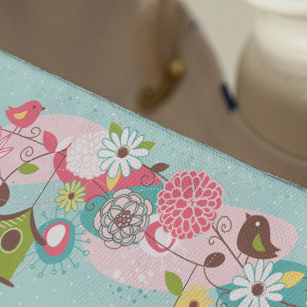 Easter Birdhouses Large Rope Tote - Close Up View